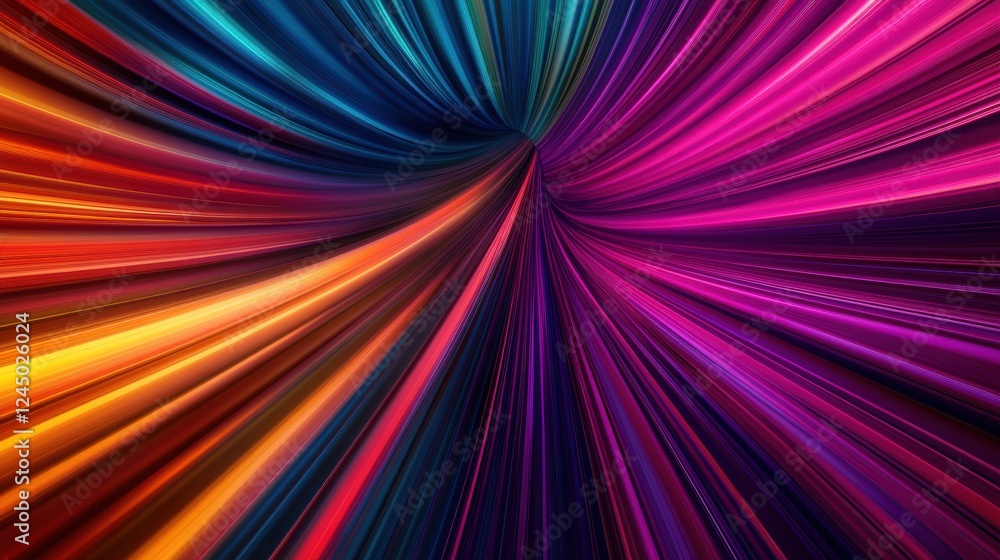 Poster a vibrant swirl of colors creates a dynamic, abstract pattern, evoking movement and energy in a mesm