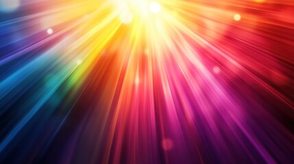 A vibrant burst of colorful light rays radiating outward, creating a dynamic and energetic visual effect.