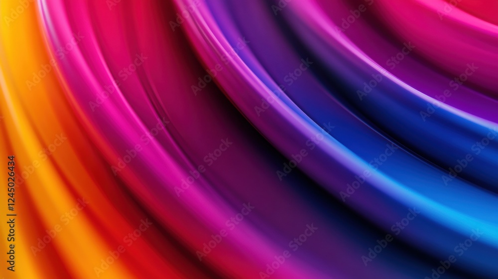 Poster a vibrant swirl of colors in shades of pink, orange, and blue, creating a dynamic and visually appea