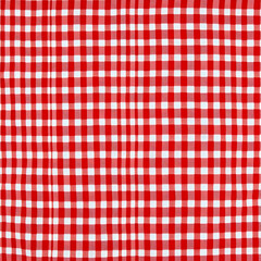 Red and White Checkered Tablecloth Pattern Creates a Classic Picnic Vibe.