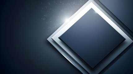 Abstract Dark Blue and Silver Square Background Creates Elegant and Modern Design with Subtle Sparkle Effect.
