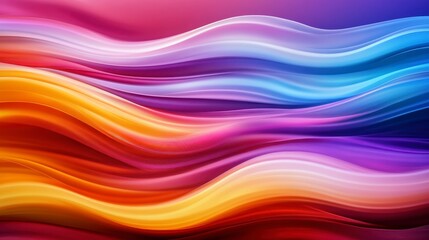 Vibrant Flowing Colors in Abstract Waves with Smooth Gradient Design