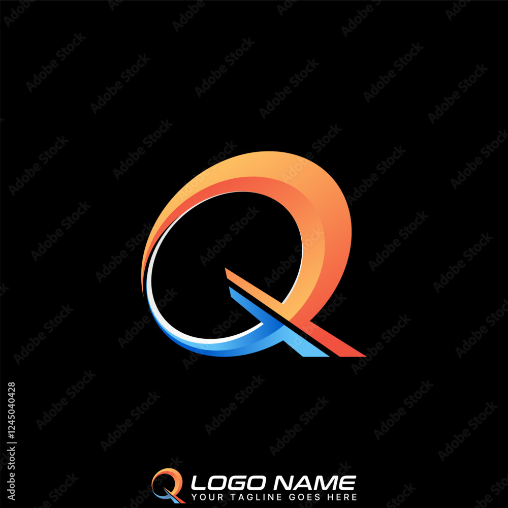 Poster logo design graphic concept creative premium vector stock image graphic initial tq qt tt font circle
