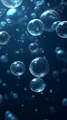 Abstract Background with Floating 3D Spheres creates a mesmerizing and futuristic visual experience.