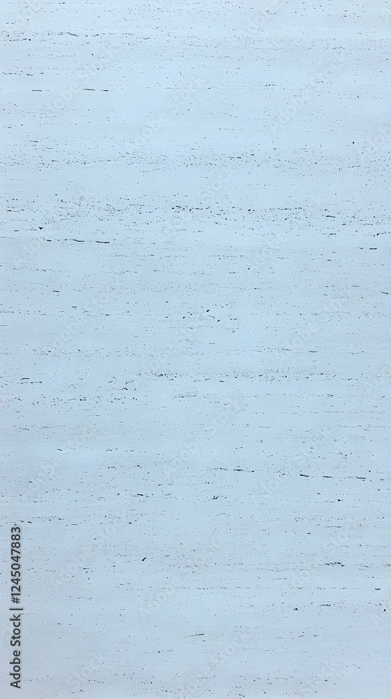 Poster light blue textured background with small black specks and scratches creates a subtle pattern