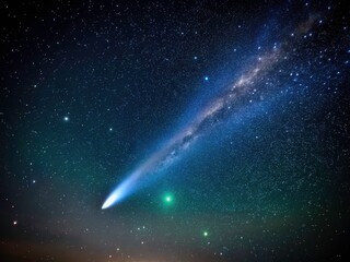 C2023 A3 Tsuchinshan-ATLAS Comet Night Sky Astrophotography Minimalist Image