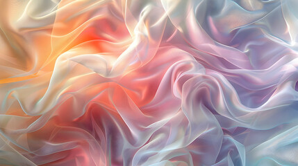 Obraz premium Soft, flowing fabric in pastel colors creating an abstract, dreamy background for design use