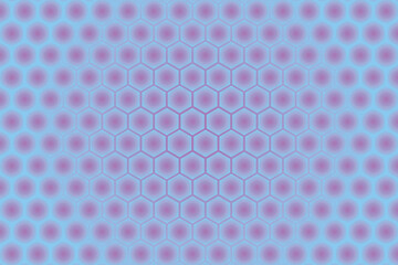 Geometric seamless hexagonal pattern with purple effect banner design.