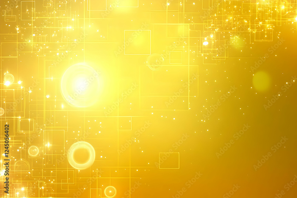 Aufkleber abstract golden background creates a futuristic network design with glowing lines and shapes