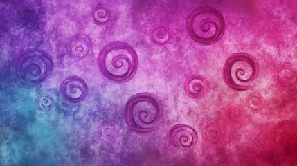 Abstract Swirls On A Textured Purple Background
