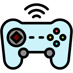 Gaming outline color icon. use for modern concept, print, UI, UX kit, web and app development. Vector EPS 10, related to entertainment, festival, hobbies.