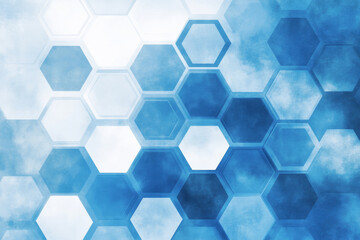 Hexagonal blue abstract pattern background