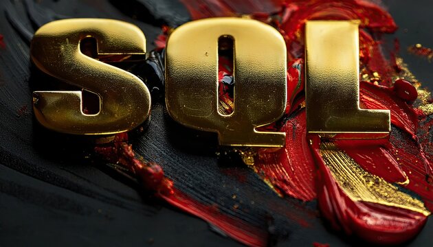 Creative Artistic Representation of SQL Database Management Theme