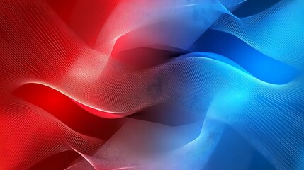 Abstract Red And Blue Wave Pattern Design