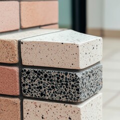 Colorful Terrazzo Brick Wall Texture Background