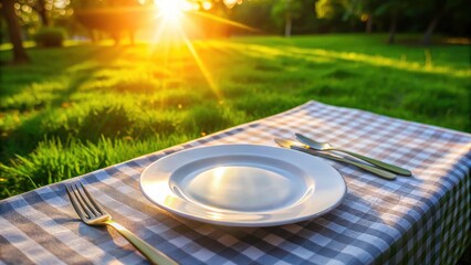 Drone Shot Empty Plate, Aerial View Clean Plate, Bird's Eye Empty Dish, High Angle Empty Dinner Plate, Overhead Empty Plate Photography