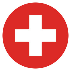 Switzerland flag. Switzerland circle flag logo icon computer vector illustration design