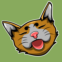 Cute cat stick out the tongue