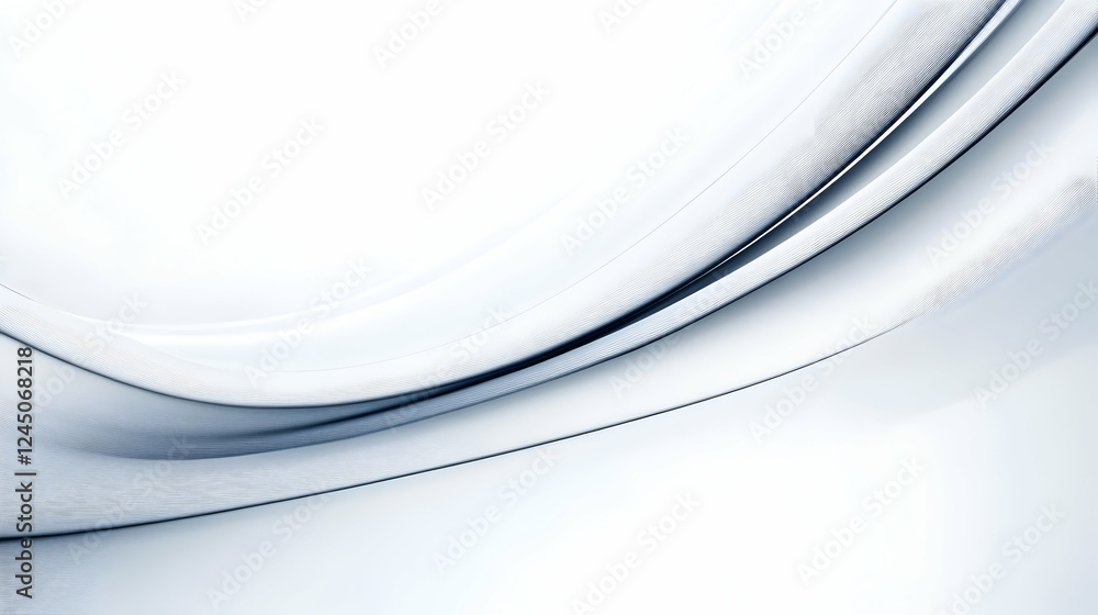 Aufkleber abstract white and blue curves create a smooth and elegant flowing design for a modern backdrop.