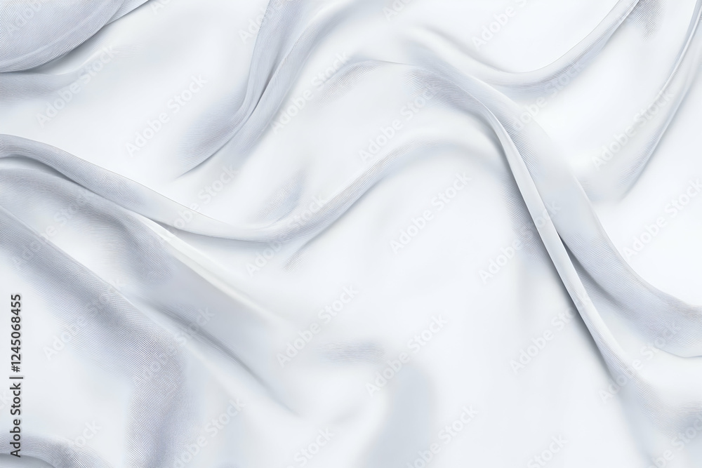 Aufkleber white fabric flows and folds softly and elegantly, creating a smooth, textured background for design