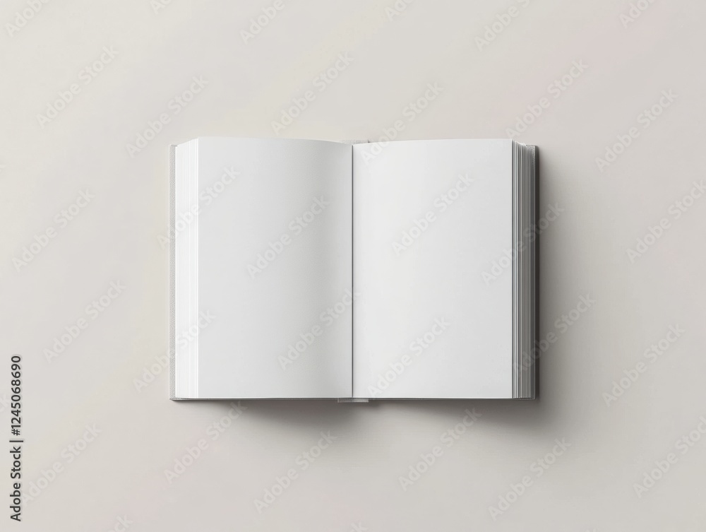 Aufkleber open book pages design template for presentation and mockup display ideas and concept visualization