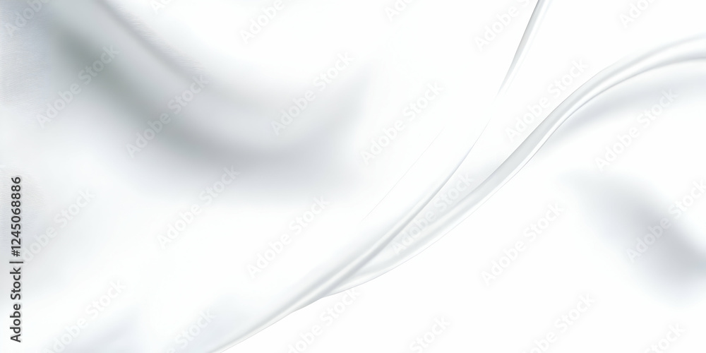 Poster abstract white background with smooth wavy lines flowing gracefully across the canvas.