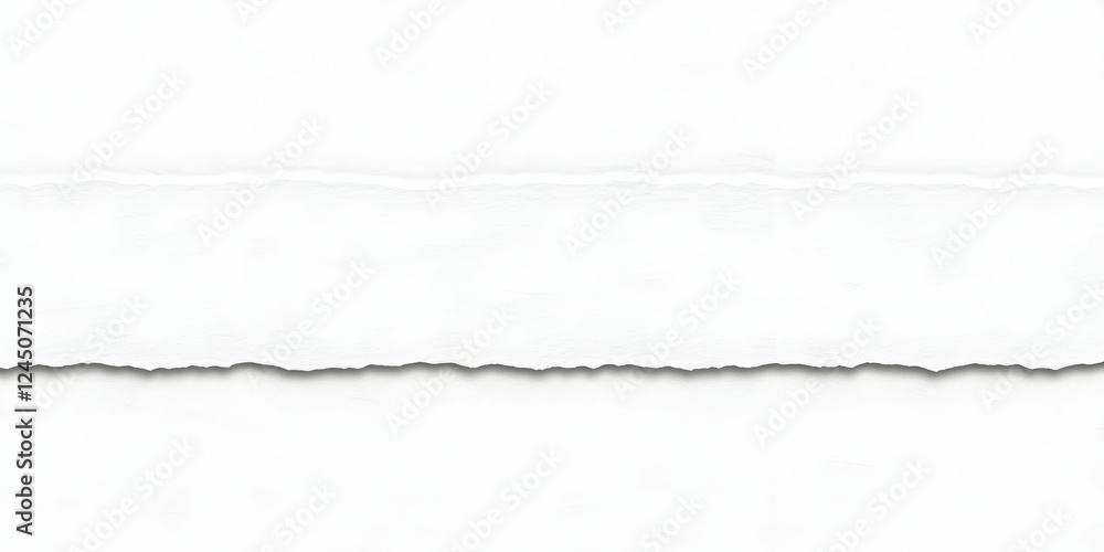 Poster white torn paper edges create a layered effect on a clean background