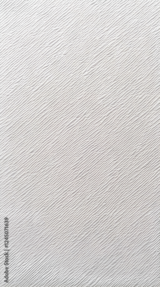 Poster white textured background displays subtle diagonal lines uniformly spaced throughout the image