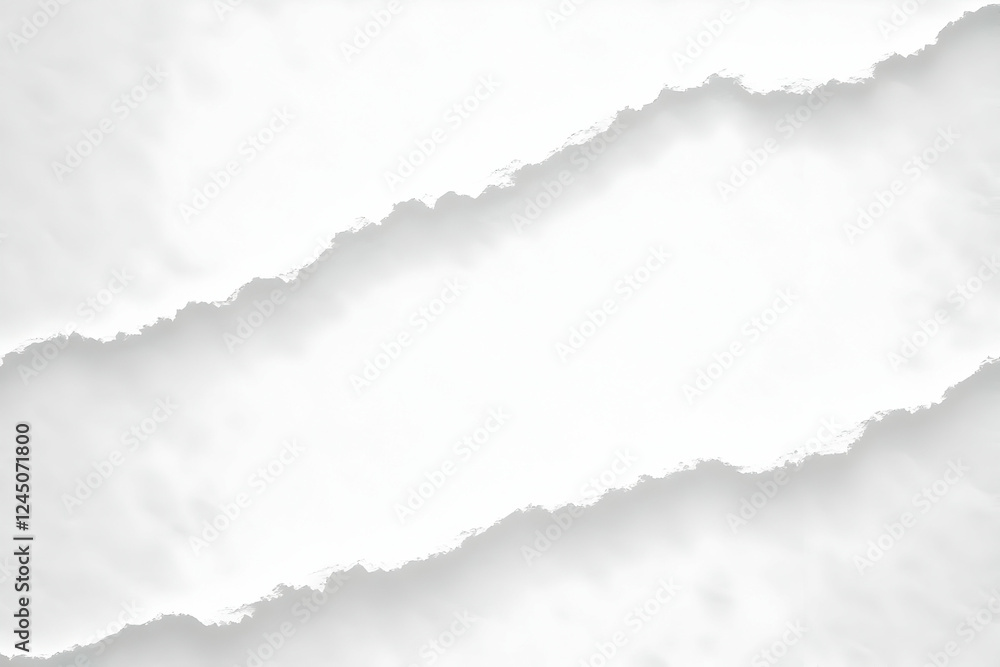 Poster white ripped paper background creates a clean and simple design with a torn paper edge