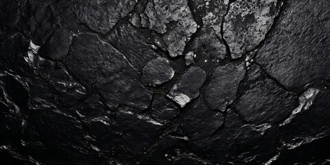 Fototapeta premium A black and white photo of a rock with cracks in it
