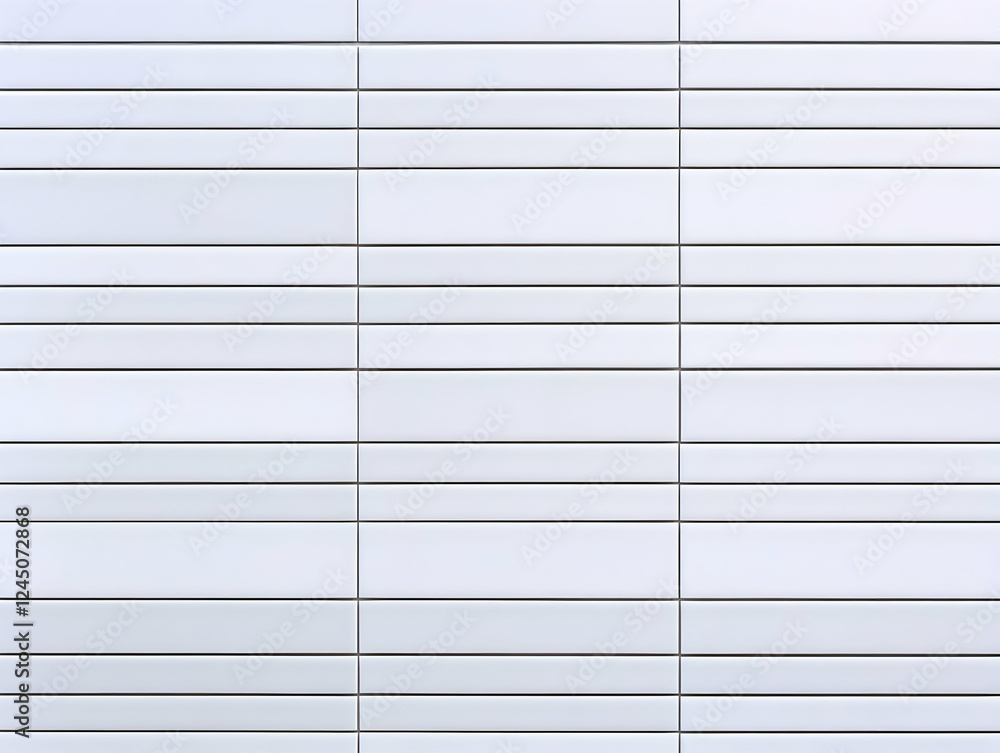 Poster white rectangular tiles seamlessly arranged creates a clean and modern background texture
