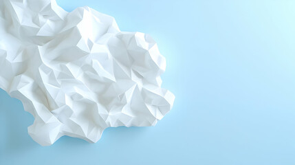 Obraz premium Crumpled paper on blue background, abstract design