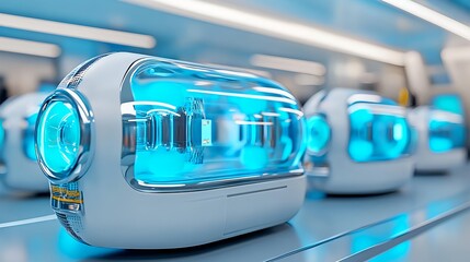 Obraz premium futuristic medical pods, sci-fi technology - futuristic technology