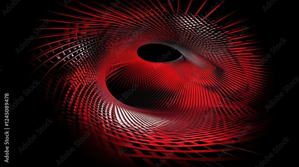 Aufkleber this abstract image features swirling red and black patterns, creating a dynamic, vortex-like effect