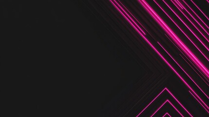 Abstract Pink Neon Lines on Dark Background