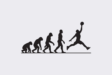 Evolution of Basketball vector