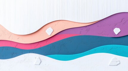 Abstract Colorful Waves Background  Pastel Hues  Textured Design  Modern Art
