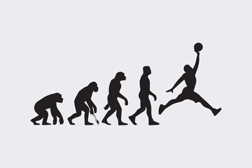 Evolution of Basketball vector