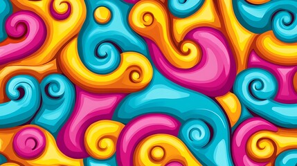 Fototapeta premium Abstract Swirling Colorful Pattern Design