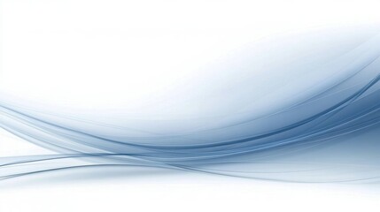 A soft, flowing blue wave design on a white background, conveying a sense of calm and tranquility.