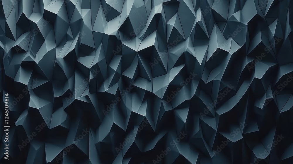 Poster a textured abstract background featuring dark, angular shapes creating a three-dimensional appearanc