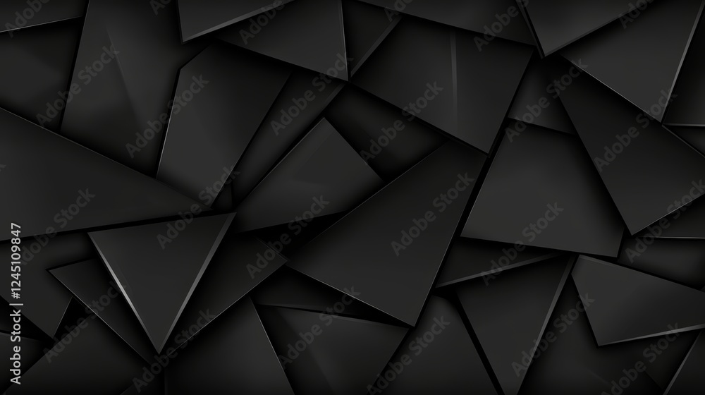 Aufkleber a textured abstract background featuring overlapping black triangular shapes in various orientations