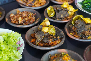 Flavorful Indonesian cuisine rich in spices, captured on February 6, 2025. The vibrant colors and aromatic ingredients create a delicious and authentic culinary scene