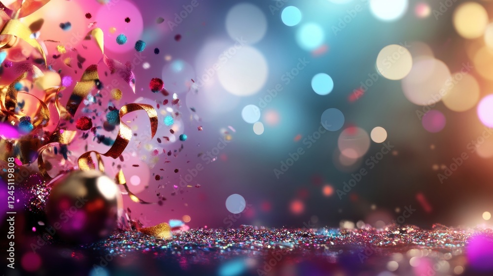 Poster colorful abstract background with vibrant colors and swirling patterns in a dynamic composition