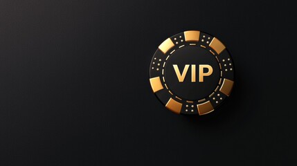 Vip casino chip gambling theme digital art elegant setting close-up