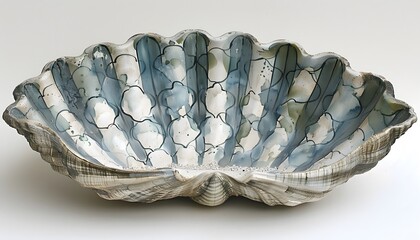 Empty graceful shell as display podium.