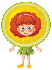 Girl with Lemon Slice Head