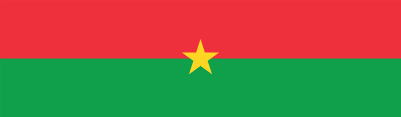 Burkina Faso long banner flag digital vector illustration