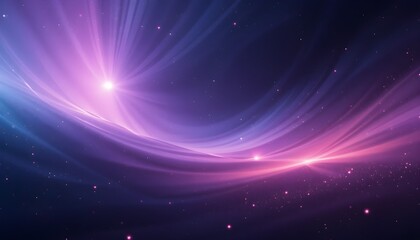 Fototapeta premium Futuristic Cosmic Light Wave Background – Glowing Orb in a Sci-Fi Space Scene with Ethereal Energy Flow