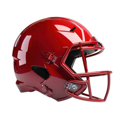 Fototapeta premium Red football helmet with sleek design and modern features, perfect for sports enthusiasts and athletes